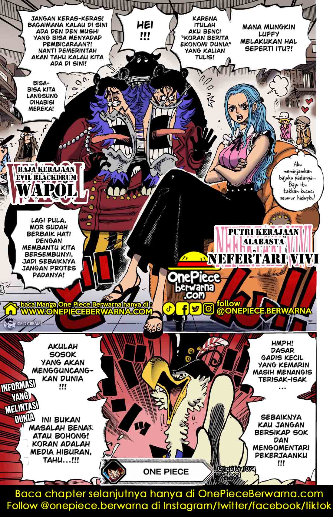 Baca manga komik One Piece Berwarna Bahasa Indonesia HD Chapter 1074